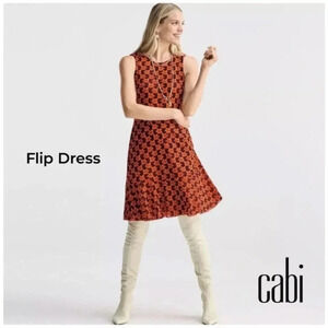 Cabi Playday Flip Dress SZ Medium 6370 Dotted Bouquet Mesh Reversible New Nwt
